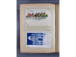 DEUTSCHLAND: 1898/1910, 370 Lithos, Topografie mit vielen besseren Ansichten, im alten Ansichtskartenalbum