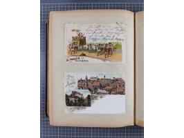 DEUTSCHLAND: 1898/1910, 370 Lithos, Topografie mit vielen besseren Ansichten, im alten Ansichtskartenalbum