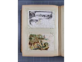 DEUTSCHLAND: 1898/1910, 370 Lithos, Topografie mit vielen besseren Ansichten, im alten Ansichtskartenalbum