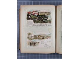 DEUTSCHLAND: 1898/1910, 370 Lithos, Topografie mit vielen besseren Ansichten, im alten Ansichtskartenalbum