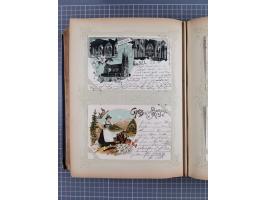 DEUTSCHLAND: 1898/1910, 370 Lithos, Topografie mit vielen besseren Ansichten, im alten Ansichtskartenalbum