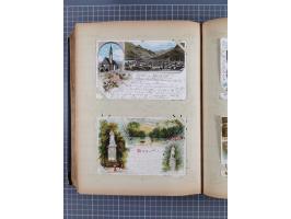 DEUTSCHLAND: 1898/1910, 370 Lithos, Topografie mit vielen besseren Ansichten, im alten Ansichtskartenalbum