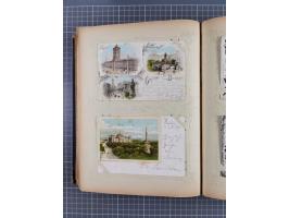 DEUTSCHLAND: 1898/1910, 370 Lithos, Topografie mit vielen besseren Ansichten, im alten Ansichtskartenalbum