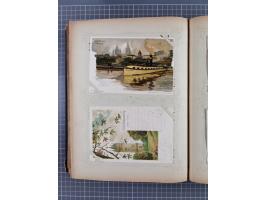 DEUTSCHLAND: 1898/1910, 370 Lithos, Topografie mit vielen besseren Ansichten, im alten Ansichtskartenalbum