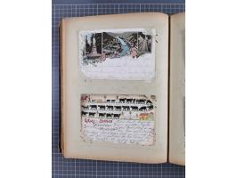 DEUTSCHLAND: 1898/1910, 370 Lithos, Topografie mit vielen besseren Ansichten, im alten Ansichtskartenalbum