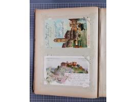 DEUTSCHLAND: 1898/1910, 370 Lithos, Topografie mit vielen besseren Ansichten, im alten Ansichtskartenalbum