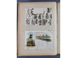 DEUTSCHLAND: 1898/1910, 370 Lithos, Topografie mit vielen besseren Ansichten, im alten Ansichtskartenalbum