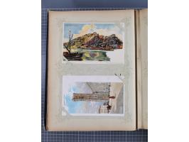 DEUTSCHLAND: 1898/1910, 370 Lithos, Topografie mit vielen besseren Ansichten, im alten Ansichtskartenalbum
