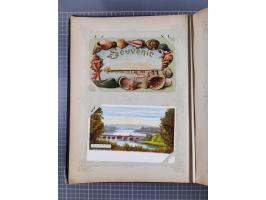 DEUTSCHLAND: 1898/1910, 370 Lithos, Topografie mit vielen besseren Ansichten, im alten Ansichtskartenalbum