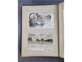 DEUTSCHLAND: 1898/1910, 370 Lithos, Topografie mit vielen besseren Ansichten, im alten Ansichtskartenalbum