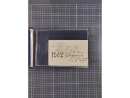 Glückwunschkarten Neujahr: 1900/14, Album mit 110 Lithos zum Thema Jahreszahlen", davon sind 104 St. geprägt