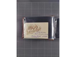 Glückwunschkarten Neujahr: 1900/14, Album mit 110 Lithos zum Thema Jahreszahlen", davon sind 104 St. geprägt