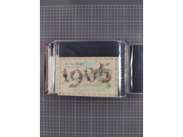 Glückwunschkarten Neujahr: 1900/14, Album mit 110 Lithos zum Thema Jahreszahlen", davon sind 104 St. geprägt