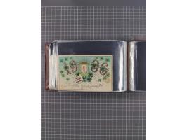 Glückwunschkarten Neujahr: 1900/14, Album mit 110 Lithos zum Thema Jahreszahlen", davon sind 104 St. geprägt