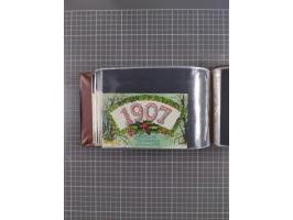 Glückwunschkarten Neujahr: 1900/14, Album mit 110 Lithos zum Thema Jahreszahlen", davon sind 104 St. geprägt