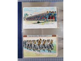 DEUTSCHES REICH: 1899/1912 Preußens Glanz und Gloria und die preußische Armee", Album mit 76 Lithos mit vielen seltenen Motiv