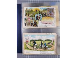 DEUTSCHES REICH: 1899/1912 Preußens Glanz und Gloria und die preußische Armee", Album mit 76 Lithos mit vielen seltenen Motiv