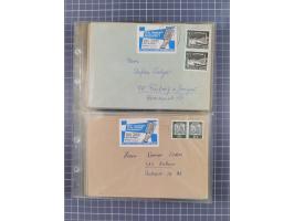 1962/64, Propaganda „Kalter Krieg", Sammlung von 277 Briefen, alle mit Propaganda-Vignetten versehen („Kampf um Wiedervereini