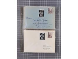 1962/64, Propaganda „Kalter Krieg", Sammlung von 277 Briefen, alle mit Propaganda-Vignetten versehen („Kampf um Wiedervereini