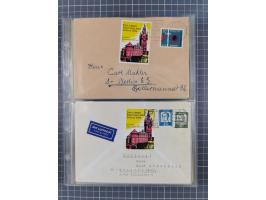 1962/64, Propaganda „Kalter Krieg", Sammlung von 277 Briefen, alle mit Propaganda-Vignetten versehen („Kampf um Wiedervereini