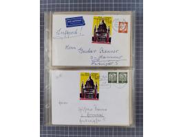 1962/64, Propaganda „Kalter Krieg", Sammlung von 277 Briefen, alle mit Propaganda-Vignetten versehen („Kampf um Wiedervereini