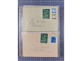 1962/64, Propaganda „Kalter Krieg", Sammlung von 277 Briefen, alle mit Propaganda-Vignetten versehen („Kampf um Wiedervereini