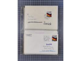 1962/64, Propaganda „Kalter Krieg", Sammlung von 277 Briefen, alle mit Propaganda-Vignetten versehen („Kampf um Wiedervereini