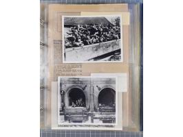 1933/45, KZ-Post. Album mit 12 KZ-Postbelegen von zehn verschiedenen Konzentrationslagern: Auschwitz, Buchenwald, Dachau, Flo