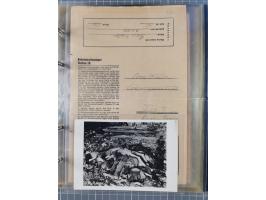 1933/45, KZ-Post. Album mit 12 KZ-Postbelegen von zehn verschiedenen Konzentrationslagern: Auschwitz, Buchenwald, Dachau, Flo