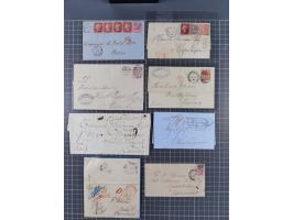 1789/1877, 3 unfranked and 5 franked intires, most addressed to Denmark, including "HULL SHIP-LETTER"