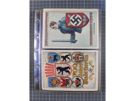 1933/45, Propaganda, Album mit 332 Propagandakarten: 275 Ansichtskarten mit etlichen besseren Stücken (1 Repro), 12 Gedenkblä