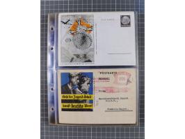 1933/45, Propaganda, Album mit 332 Propagandakarten: 275 Ansichtskarten mit etlichen besseren Stücken (1 Repro), 12 Gedenkblä