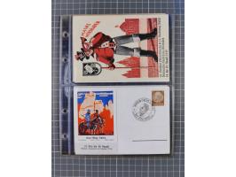 1933/45, Propaganda, Album mit 332 Propagandakarten: 275 Ansichtskarten mit etlichen besseren Stücken (1 Repro), 12 Gedenkblä