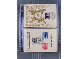 1933/45, Propaganda, Album mit 332 Propagandakarten: 275 Ansichtskarten mit etlichen besseren Stücken (1 Repro), 12 Gedenkblä