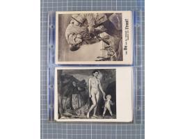 1933/45, Propaganda, Album mit 332 Propagandakarten: 275 Ansichtskarten mit etlichen besseren Stücken (1 Repro), 12 Gedenkblä