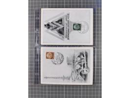 1933/45, Propaganda, Album mit 332 Propagandakarten: 275 Ansichtskarten mit etlichen besseren Stücken (1 Repro), 12 Gedenkblä