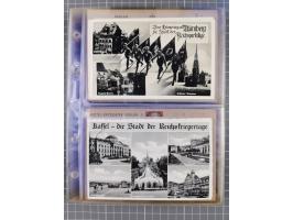 1933/45, Propaganda, Album mit 332 Propagandakarten: 275 Ansichtskarten mit etlichen besseren Stücken (1 Repro), 12 Gedenkblä