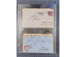 1866/1956, Bahnpost 245 Briefe, Karten, dabei 136 Belege AD/Kaiserreich
