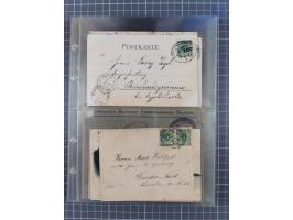 1866/1956, Bahnpost 245 Briefe, Karten, dabei 136 Belege AD/Kaiserreich
