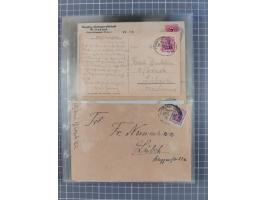 1866/1956, Bahnpost 245 Briefe, Karten, dabei 136 Belege AD/Kaiserreich
