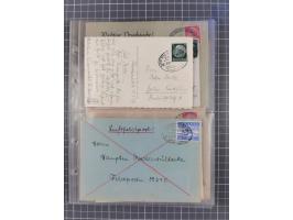 1866/1956, Bahnpost 245 Briefe, Karten, dabei 136 Belege AD/Kaiserreich
