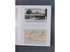 1898/1906(ca.), Album mit 35 Briefen, Karten, Ansichtskarten, Ganzsachen und Feldpostbelegen, mit 7 x Marineschiffspost, dabe