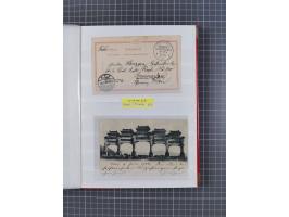 1898/1906(ca.), Album mit 35 Briefen, Karten, Ansichtskarten, Ganzsachen und Feldpostbelegen, mit 7 x Marineschiffspost, dabe