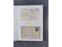 1898/1906(ca.), Album mit 35 Briefen, Karten, Ansichtskarten, Ganzsachen und Feldpostbelegen, mit 7 x Marineschiffspost, dabe