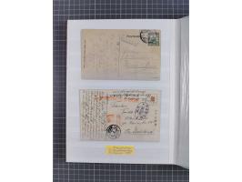 1898/1906(ca.), Album mit 35 Briefen, Karten, Ansichtskarten, Ganzsachen und Feldpostbelegen, mit 7 x Marineschiffspost, dabe