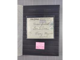 1898/1906(ca.), Briefalbum mit 26 Briefen, viele Ansichtskarten und Ganzsachen, dabei etliche bessere Belege u.a. Seepostbrie