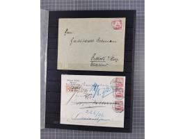 1898/1906(ca.), Briefalbum mit 26 Briefen, viele Ansichtskarten und Ganzsachen, dabei etliche bessere Belege u.a. Seepostbrie