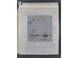 1736/1938, 18 entires, almost all mailed abroad, mostly to France, but also two 10 skilling frankings to London and 3 parcel 