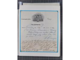 1736/1938, 18 entires, almost all mailed abroad, mostly to France, but also two 10 skilling frankings to London and 3 parcel 