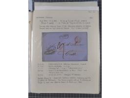 1736/1938, 18 entires, almost all mailed abroad, mostly to France, but also two 10 skilling frankings to London and 3 parcel 